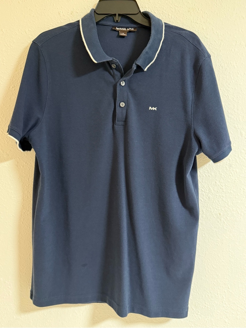 Michael Kors Navy Polo with White Trim Detail